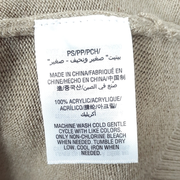 Karen Scott Open Front Cardigan PS Tan 387 - Picture 5 of 5